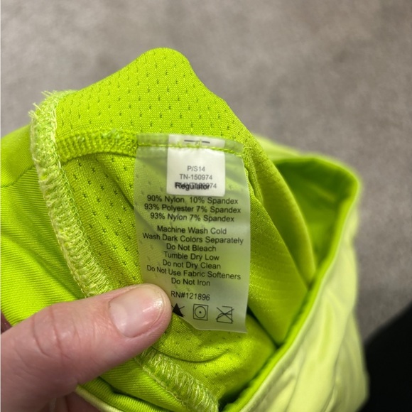 Title Nine color block lime green elastic waist pull on skort tennis golf Small - Picture 2 of 8
